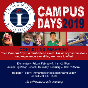 Campus Day - Immanuel Elementary @ Immanuel Elementary School
