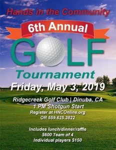 Hands in the Community's 6th Annual Golf Tournament @ Ridge Creek Golf Course
