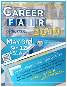 Proteus Inc. Spring Career Fair @ William M. Maguy Career Fair 2019