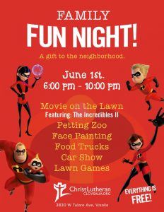 Family Fun Night @ Christ Lutheran Church @ Christ Lutheran Church