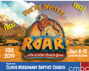 VBS-Roar FREE @ Clovis Missionary Baptist Church