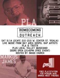 Homecoming Outreach (Youth & Young Adults) @ Cafe 210